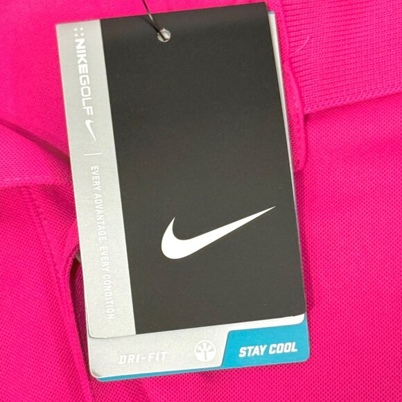 Nike Golf Mens 3XL Pink Polo Shirt Dri-Fit Micro-Pique - NWT - Picture 6 of 6